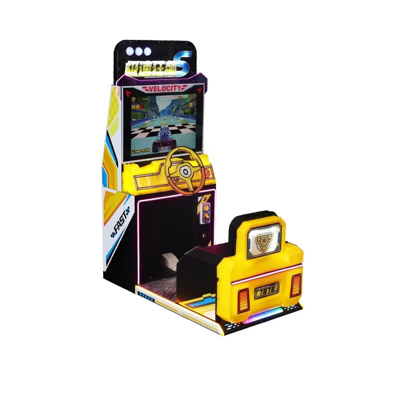 Arcade Game Manufacturer - Funspace 26" HD LCD Kids Racing Simulator 220V Wooden Metal English