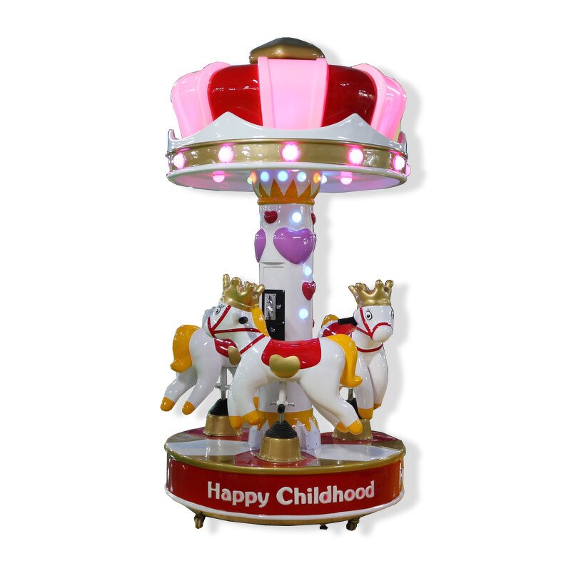 Ride Machine Manufacturer - Indoor/Outdoor Alloy Carousel Kiddie Ride 1-3 Players 110V/220V 100-500kg