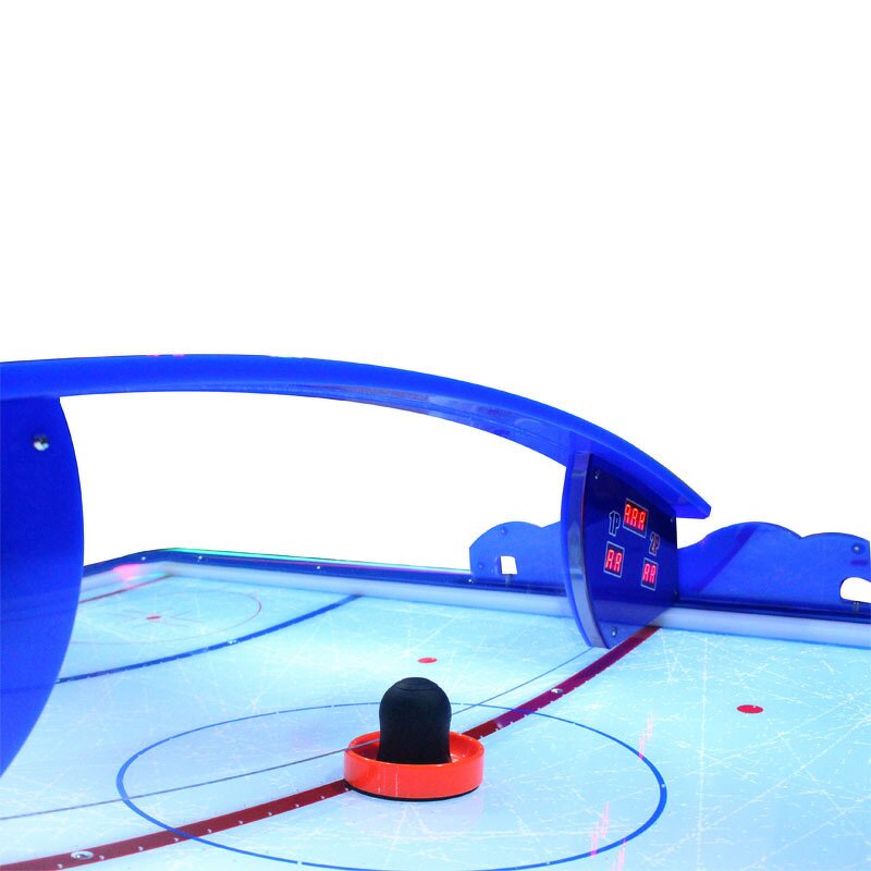 Game Table Manufacturer - Curved Air Hockey Game Customizable Wooden Metal Indoor Sports English