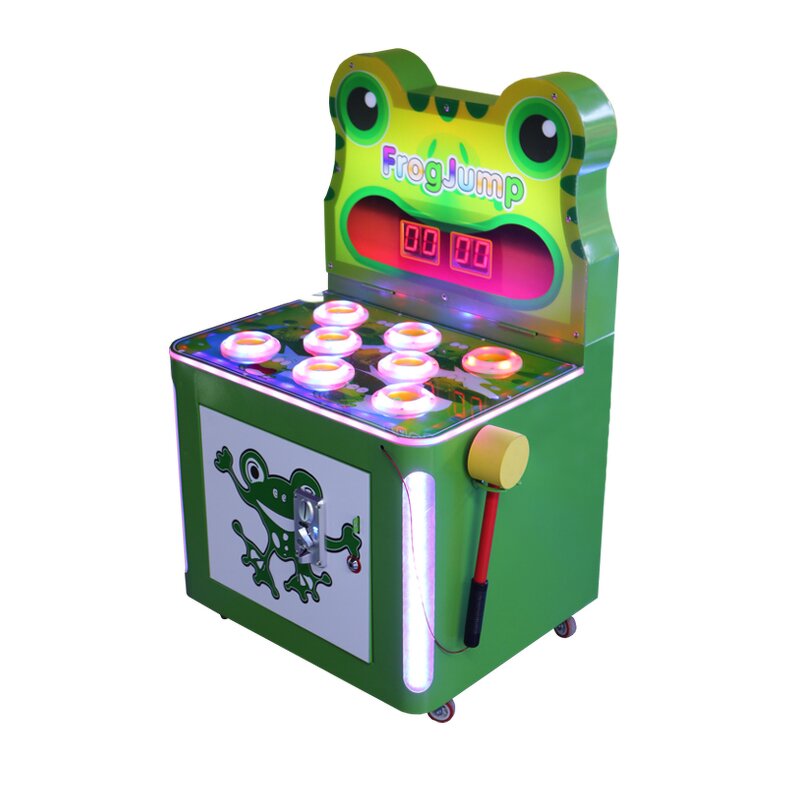 Arcade Game Manufacturer - Crazy Frog Coin Pusher Swing Machine 220V Kids Adults Plastic Wooden