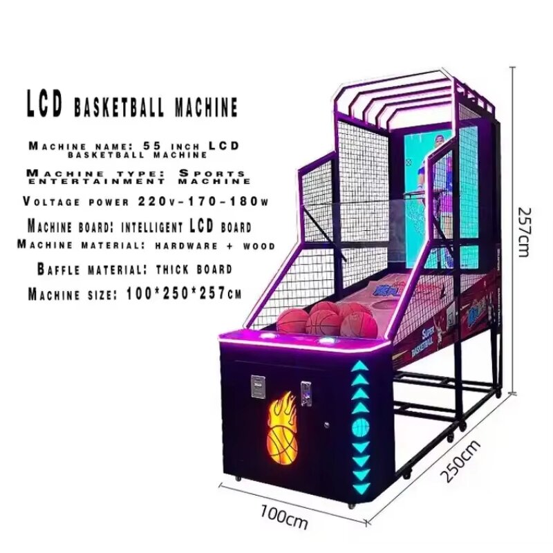 Arcade Game Manufacturer - Wholesale 55-Inch LCD Basketball Shooting Metal Coin Pusher Shopping Malls