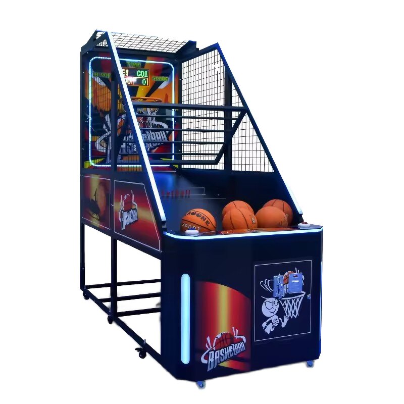 Arcade Game Manufacturer - OEM Basketball Arcade Coin Operated Metal Plastic Kids Shooting Game English