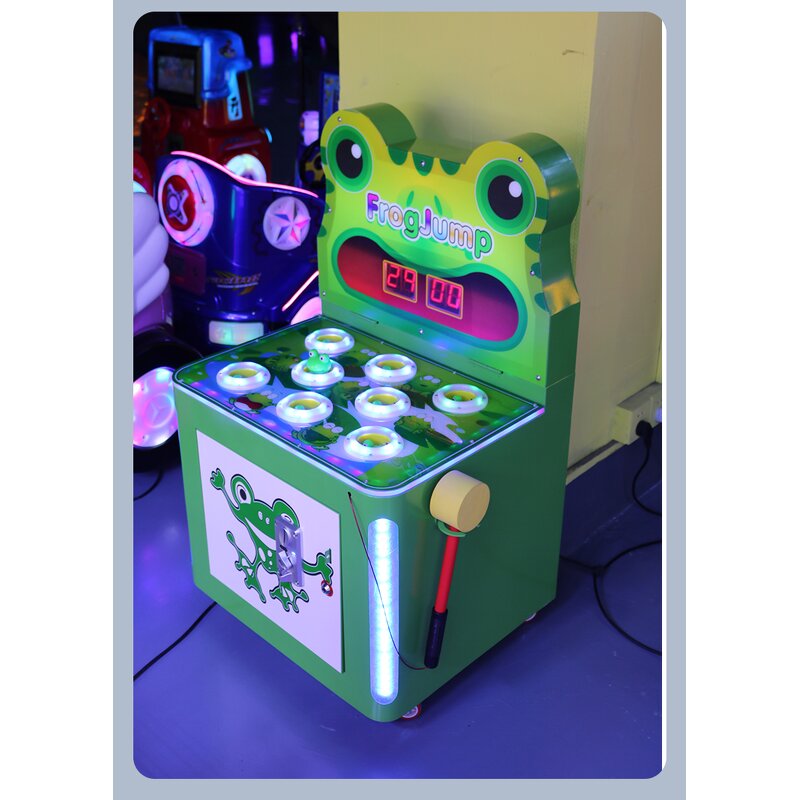 Arcade Game Manufacturer - Crazy Frog Coin Pusher Swing Machine 220V Kids Adults Plastic Wooden