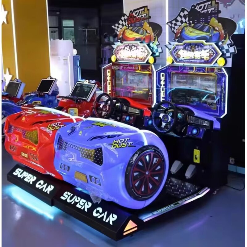 Arcade Game Manufacturer - Metal Wood Cabinet Racing Arcade 220V Seat Kids Shopping Mall