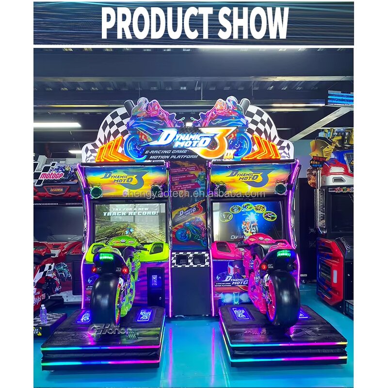 Arcade Game Manufacturer - 2-Player 5DX Racing Arcade Metal 220V Coin Operated Motorcycle Game