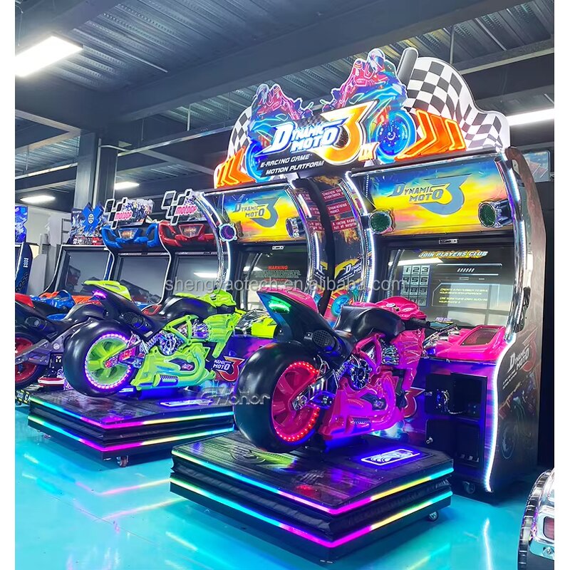 Arcade Game Manufacturer - 2-Player 5DX Racing Arcade Metal 220V Coin Operated Motorcycle Game
