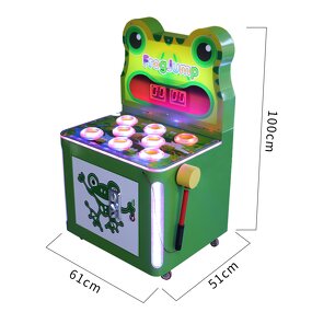 Arcade Game Manufacturer - Crazy Frog Coin Pusher Swing Machine 220V Kids Adults Plastic Wooden