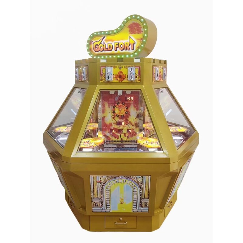 Arcade Game Manufacturer - 6-Player Gold Fort Coin Pusher Indoor Amusement Metal Factory Price