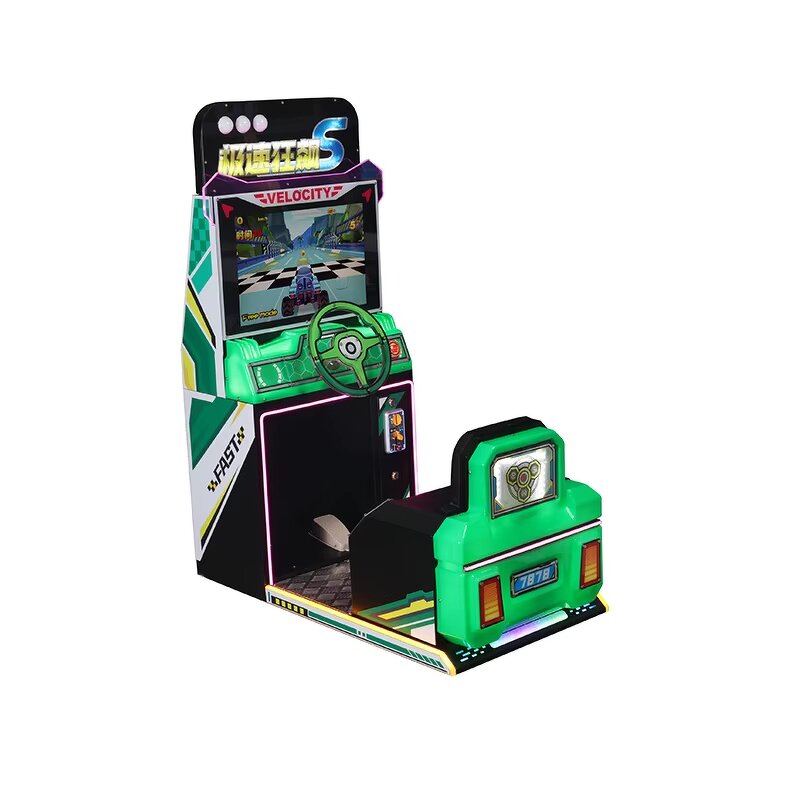 Arcade Game Manufacturer - Funspace 26" HD LCD Kids Racing Simulator 220V Wooden Metal English