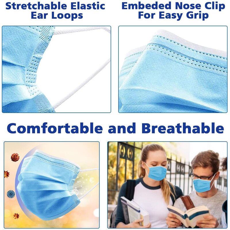 Disposable Mask Manufacturer - Blue Three-Layer for Adults & Children Anti-Itch