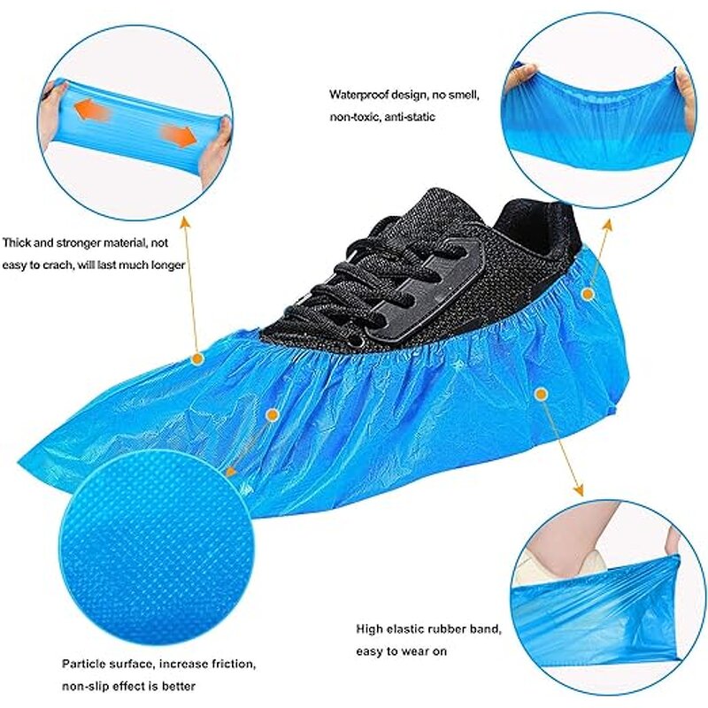 PE Shoe Covers Manufacturer - Factory Wholesale Blue Waterproof Anti Slip