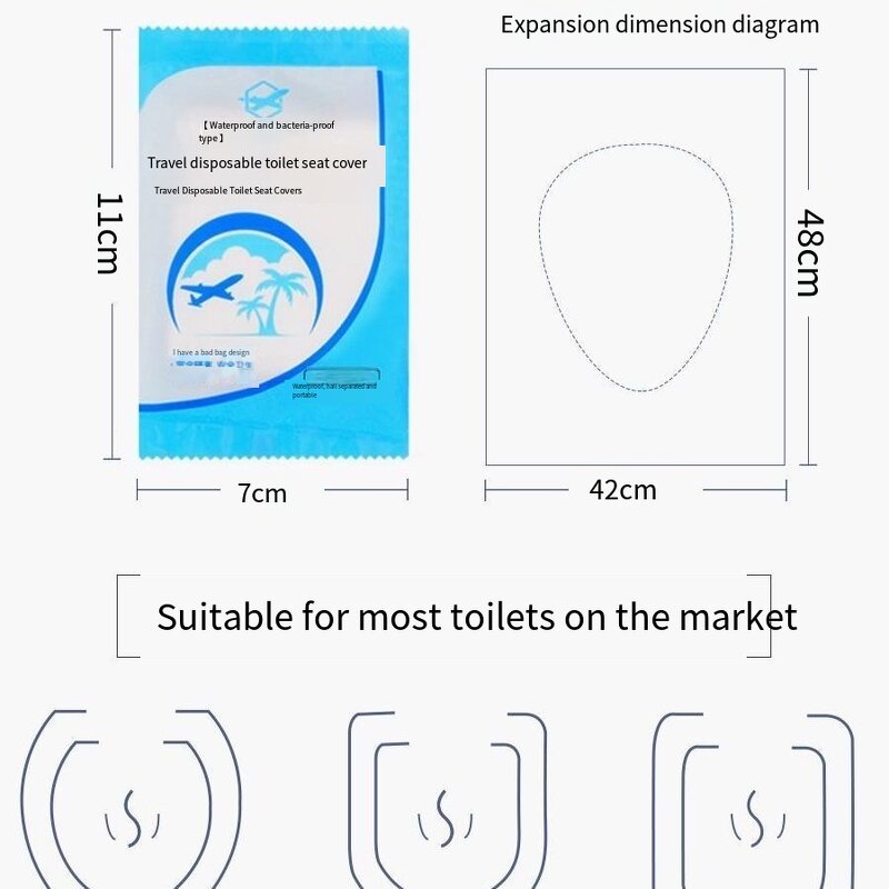 Toilet Seat Cover Manufacturer - Thickened Disposable PE Plastic Portable for Travel
