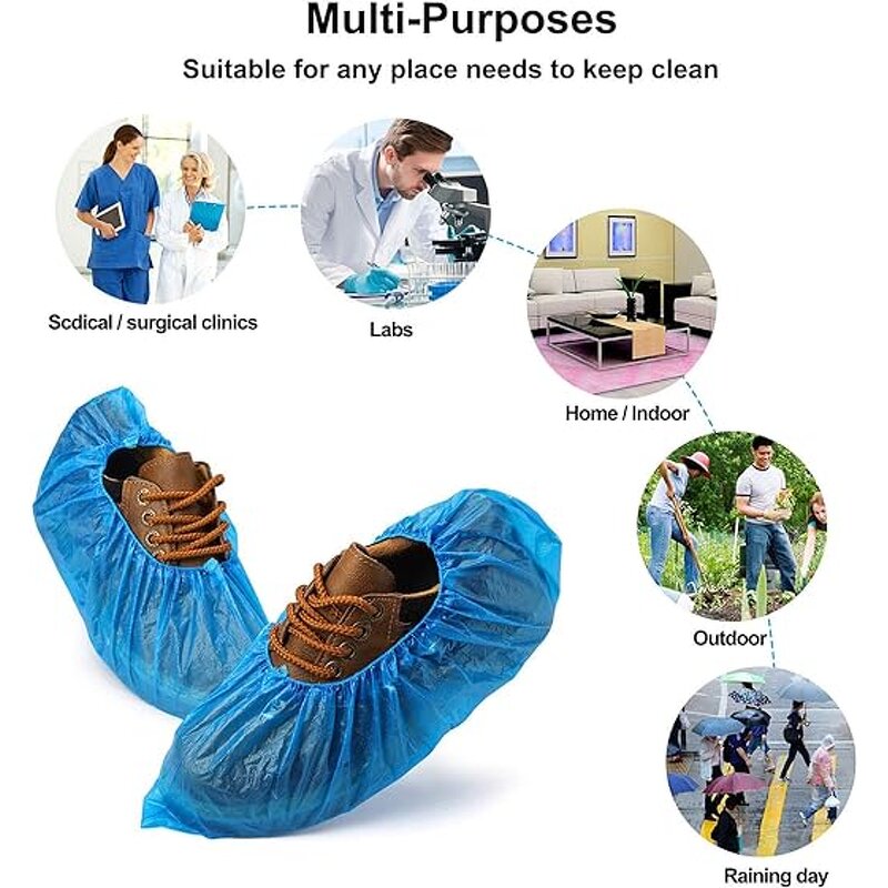 Plastic Shoe Covers Manufacturer - Disposable Protective Dustproof PE Wholesale