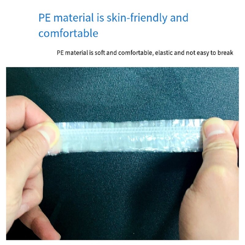 Disposable PE Protective Earmuffs Beauty Barbershop Dye Bath Shampoo Ear Protection Waterproof Earmuffs Bag Earmuffs