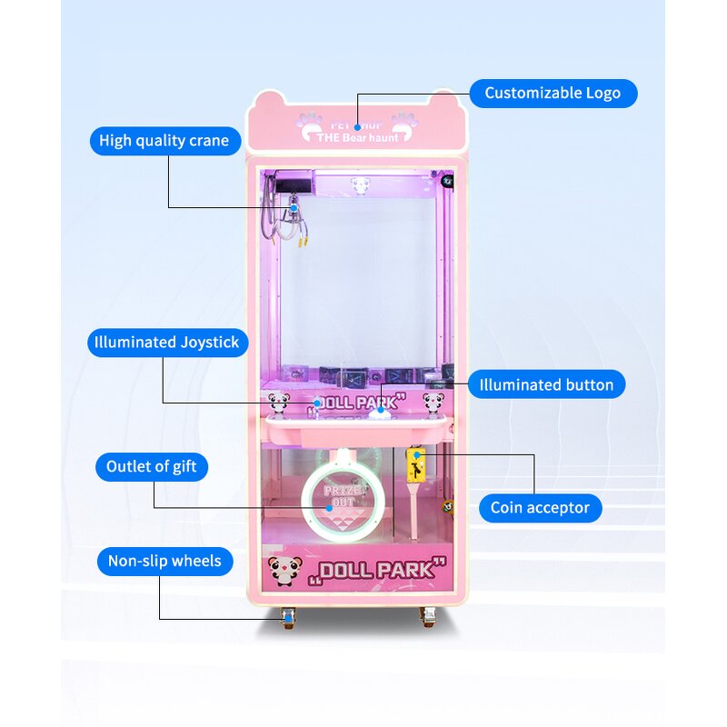 Claw Crane Machine Manufacturer - Wholesale Custom Coin Operated Doll Gift with Bill Acceptor