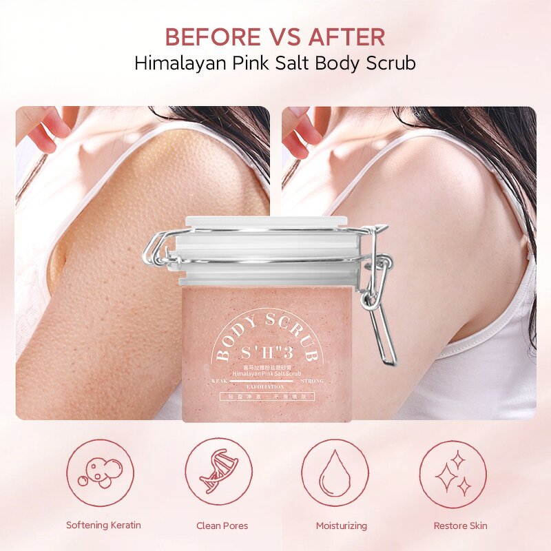 Body Scrub Manufacturer - Natural Minerals Himalayan Salt Moisturizing Pink Salt Exfoliating