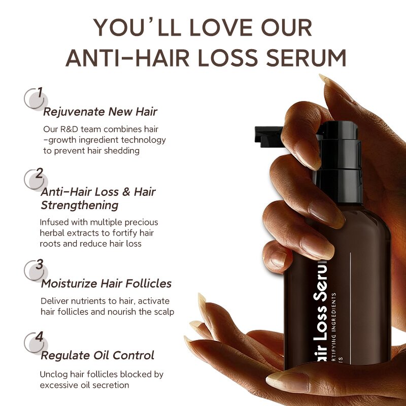 Anti-Hair Loss Serum Manufacturer - Herbal Strengthens Roots Enhances Scalp Private Label