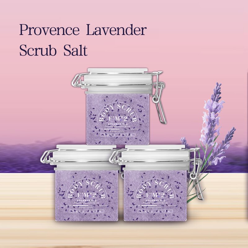 Body Scrub Manufacturer - OEM ODM Lavender Scented Dead Salt Deep Cleaning Exfoliating Firming