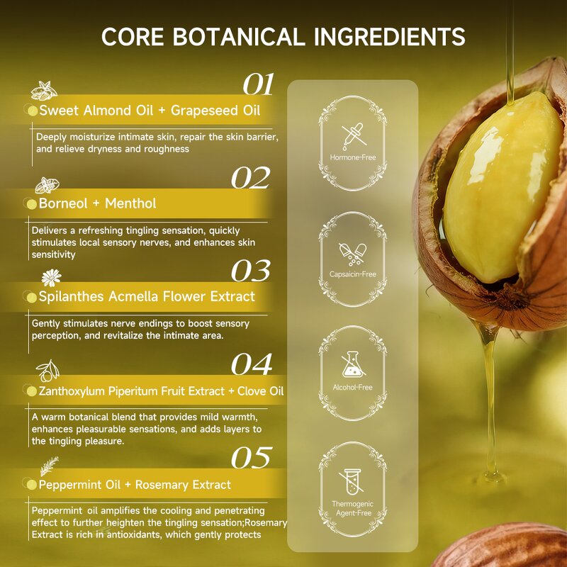 Yoni Oil Manufacturer - OEM Intimate Arousal Essential Oil for Women Intense Orgasm Lubricant