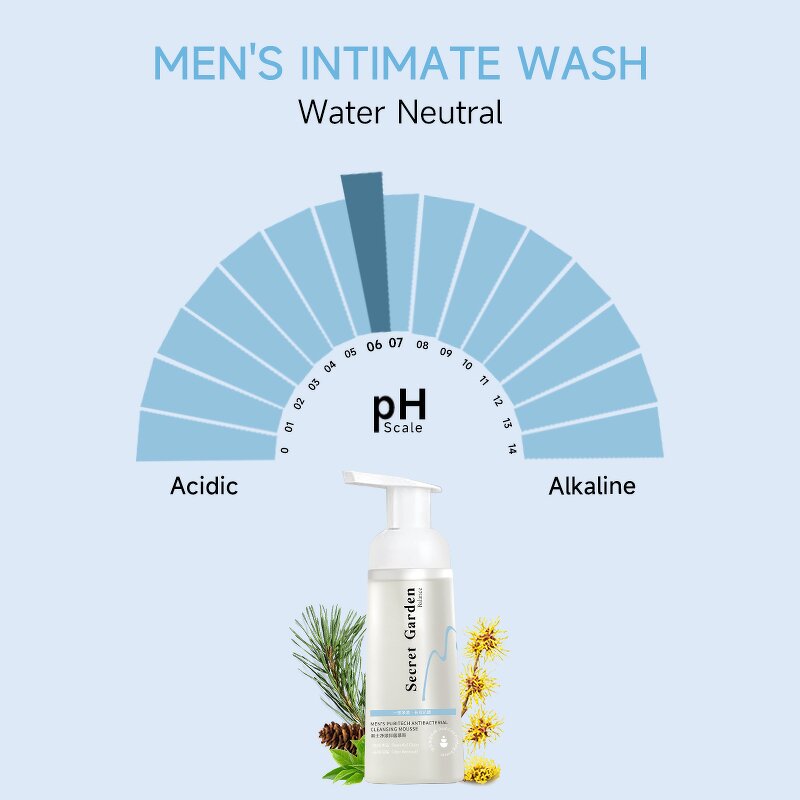 Men Intimate Wash Manufacturer - pH Balance Odor Control Fragrance Free Cleanse Probiotics Mousse