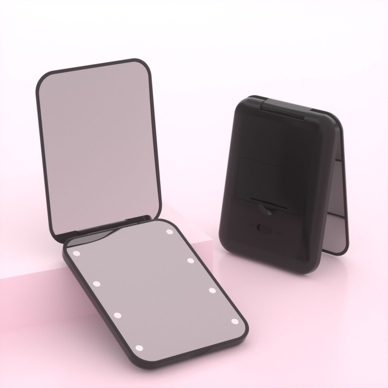 Travel Mirror Manufacturer - OEM Hot Selling Touch Folding LED Pocket Mirror