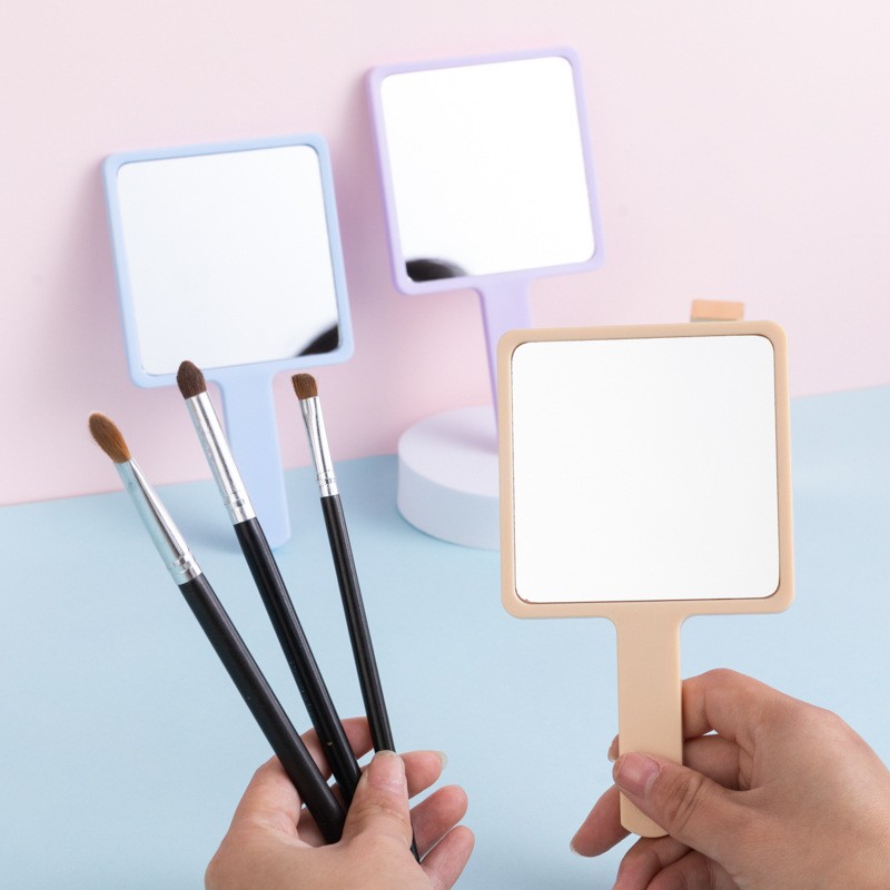 Handheld Mirror Factory - OEM Single Side Plastic Square Heart Bling Mirror