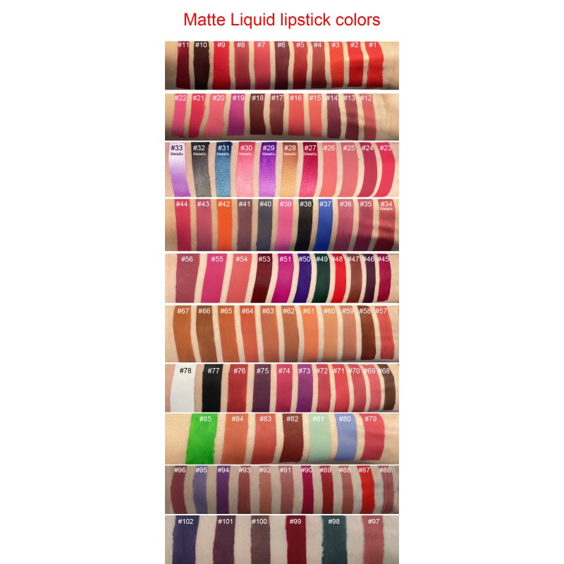 Liquid Lipstick Supplier - Hot Sale Luxury 112 Colors Waterproof Matte