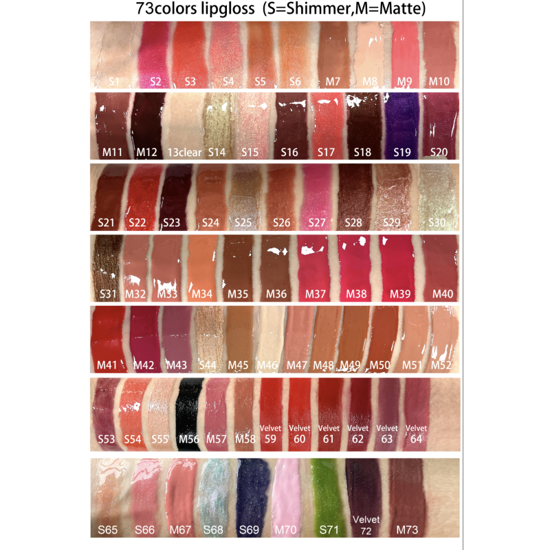 Lip Gloss Manufacturer - Wholesale 73 Colors Waterproof Shimmer Vegan Gloss