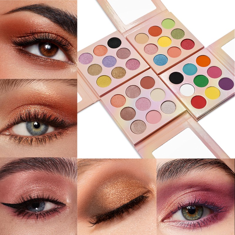 Eyeshadow Palette Manufacturer - OEM Factory Price 9 Hole Matte Shimmer Smooth