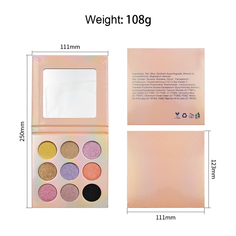 Eyeshadow Palette Manufacturer - OEM Factory Price 9 Hole Matte Shimmer Smooth