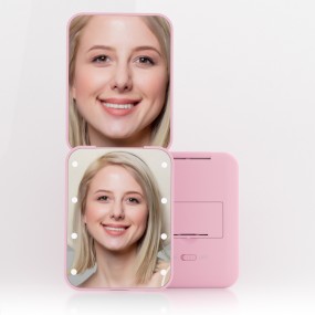 Makeup Mirror Supplier - OEM High Definition Square LED Travel Mirror