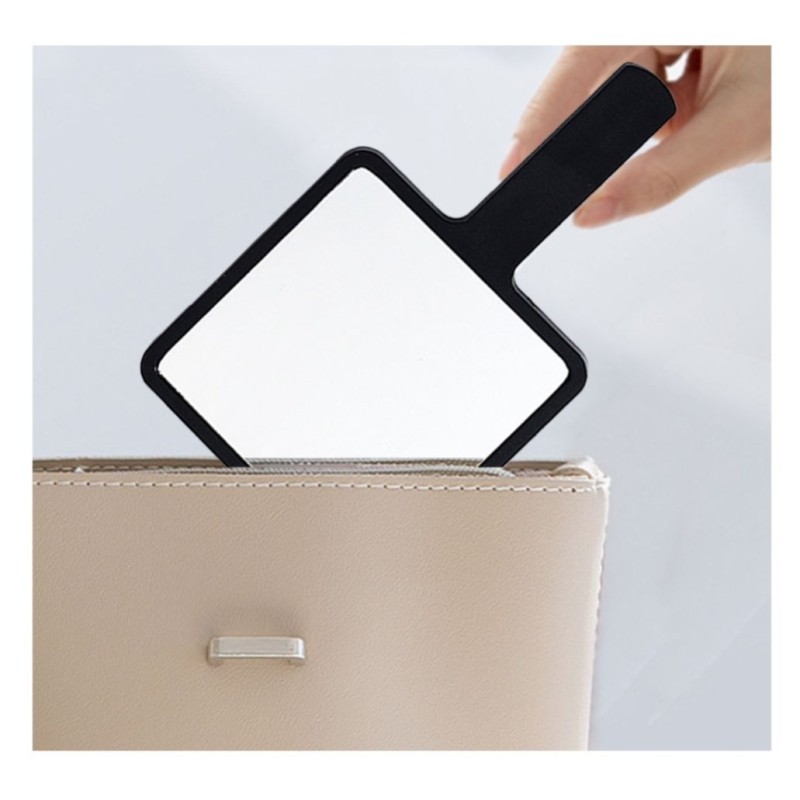 Handheld Mirror Factory - OEM Single Side Plastic Square Heart Bling Mirror