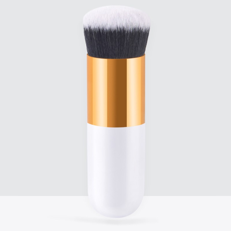 Single Makeup Brush Supplier - OEM Luxury Plastic Handle Soft Foundation Brush