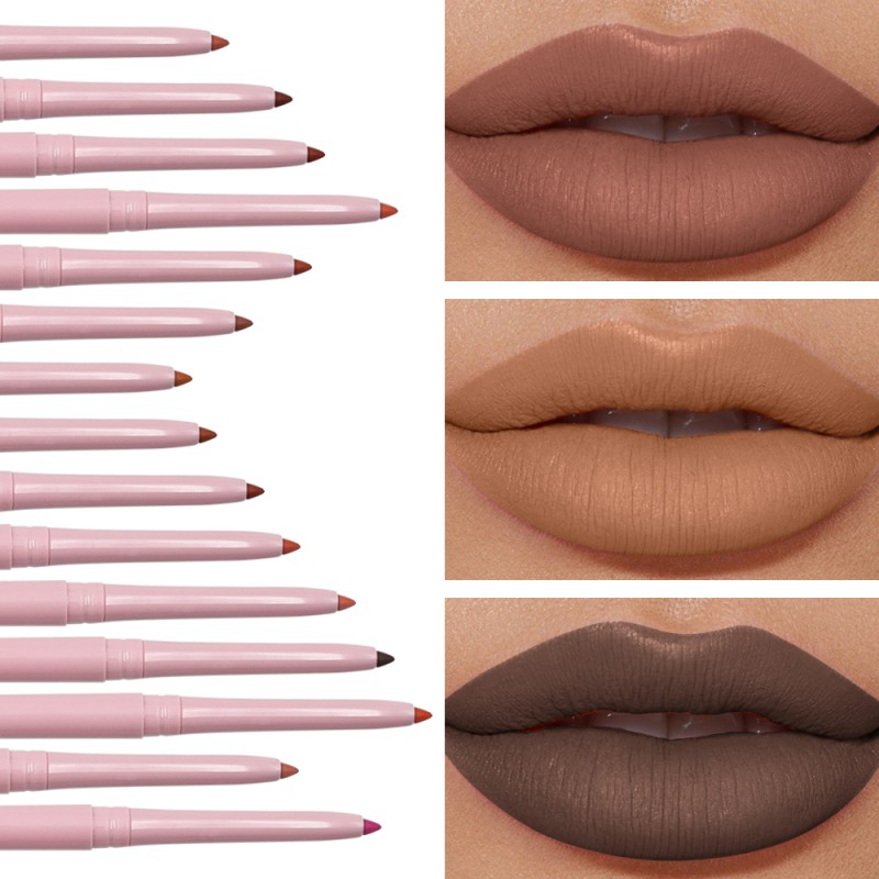 Lip Liner Manufacturer - OEM 22 Color Matte Waterproof Twist Non Sticky