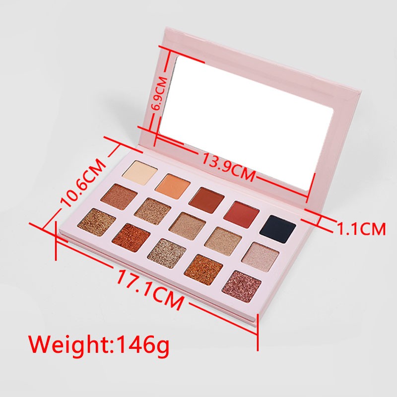 Eyeshadow Pallet Manufacturer - OEM 15 Hole Custom Brand Matte Shimmer Glitter