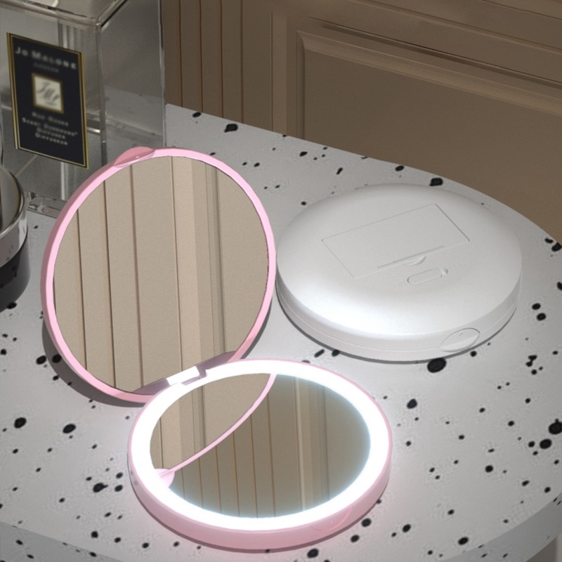 LED Mirror Manufacturer - OEM Portable Double Side Pocket Travel Mirror