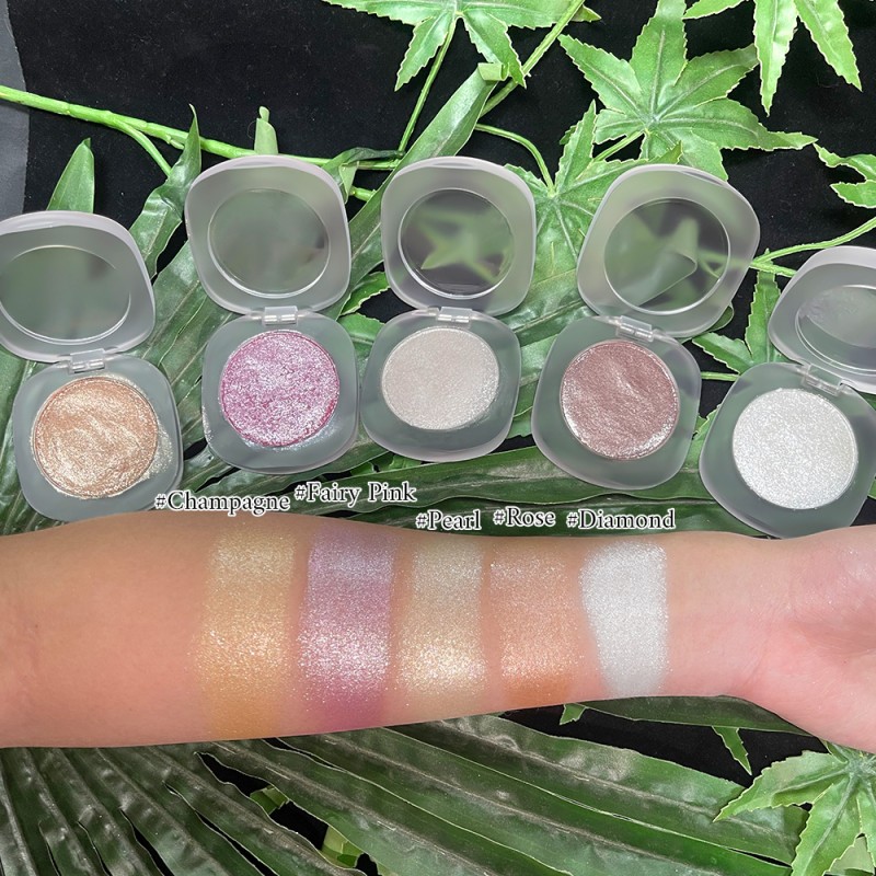 Highlighter Pallet Supplier - OEM Vegan Single Color Diamond Glow Pressed