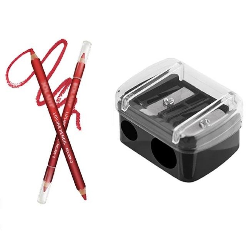 Pencil Sharpener Supplier - OEM Black Dual Holes Eyebrow Crayon Sharpener