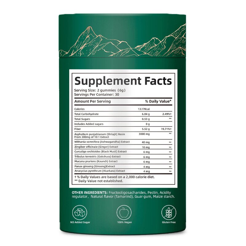 Gummy Manufacturer - Shilajit Ashwagandha Liquid Gold Lab Tested No Added Sugar