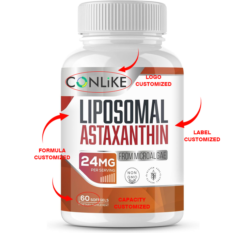 Softgel Capsule Manufacturer - Hot Selling Astaxanthin Antioxidant 60 Count Skin Whitening
