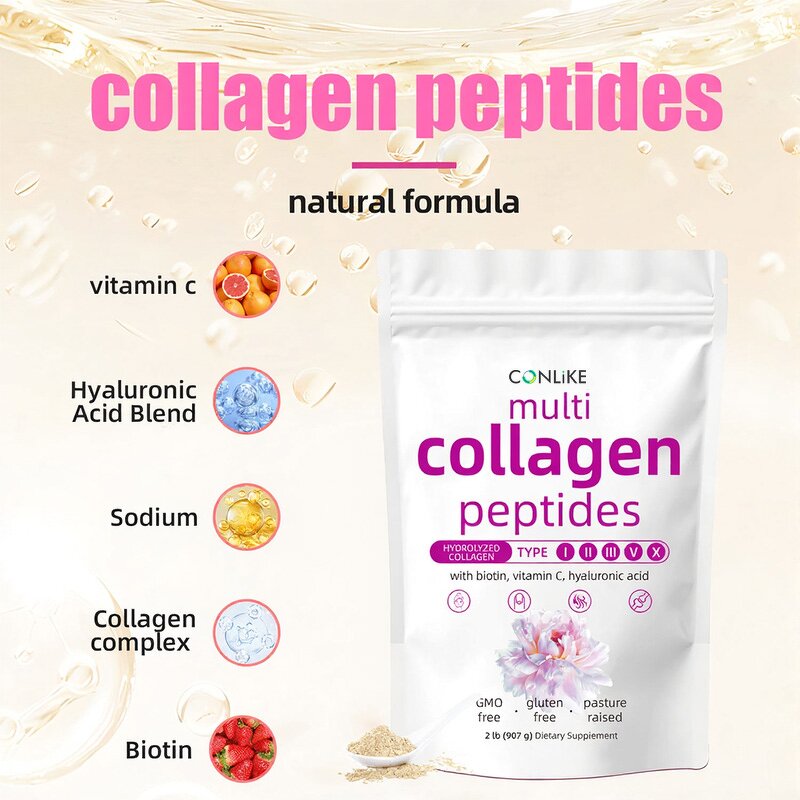 Powder Manufacturer - OEM Hydrolyzed Collagen Protein Vitamin C Easy Dissolve Non-GMO