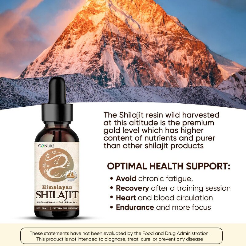Liquid Drop Manufacturer - Pure Himalayan Shilajit Liquid 85 Minerals Antioxidant Adult