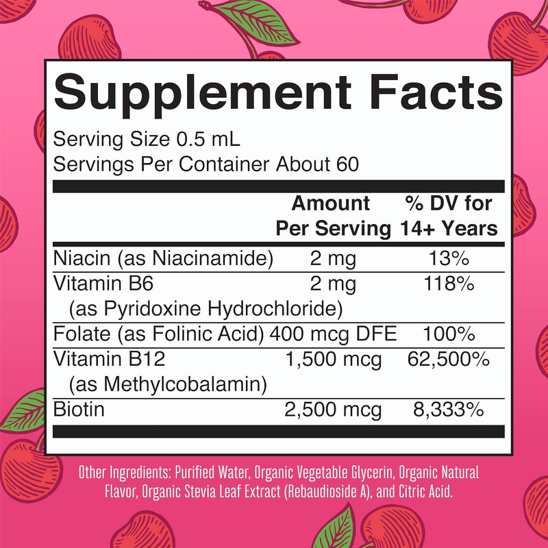 Liquid Drop Manufacturer - OEM B Complex Drops Biotin B12 Niacin Folate Metabolic Support