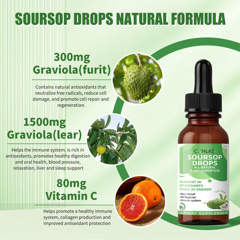 Liquid Drop Manufacturer - Wild Organic Soursop Graviola Extract Vitamin C Factory Direct