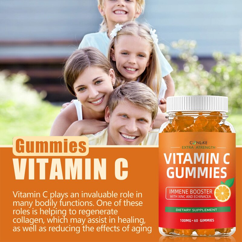 Gummy Manufacturer - OEM Private Label Orange Vitamin C 60 Count Gluten-Free