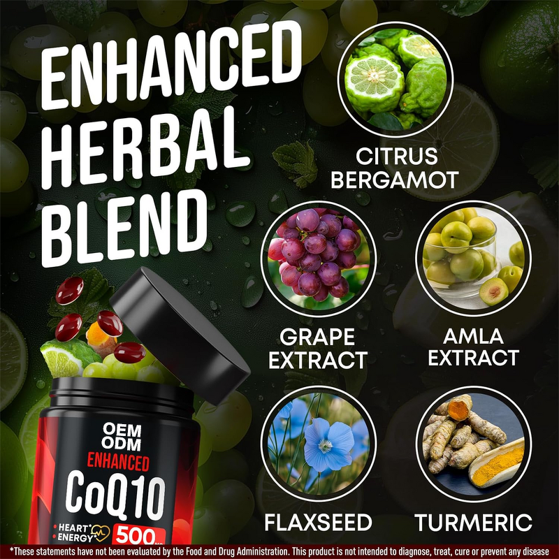 Softgel Capsule Manufacturer - CoQ10 Free Radicals Protection 120 Softgels