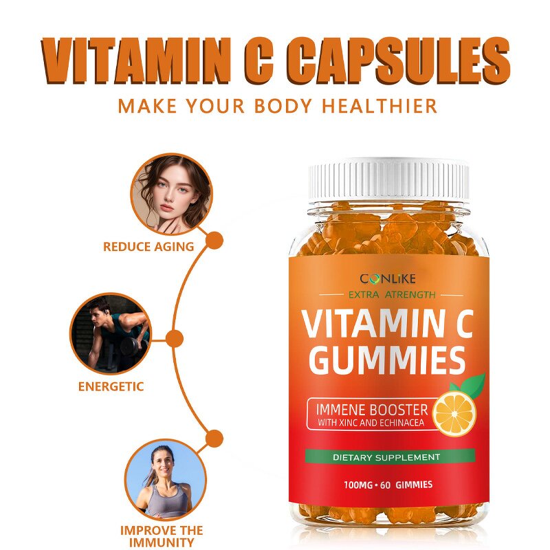 Gummy Manufacturer - OEM Private Label Orange Vitamin C 60 Count Gluten-Free