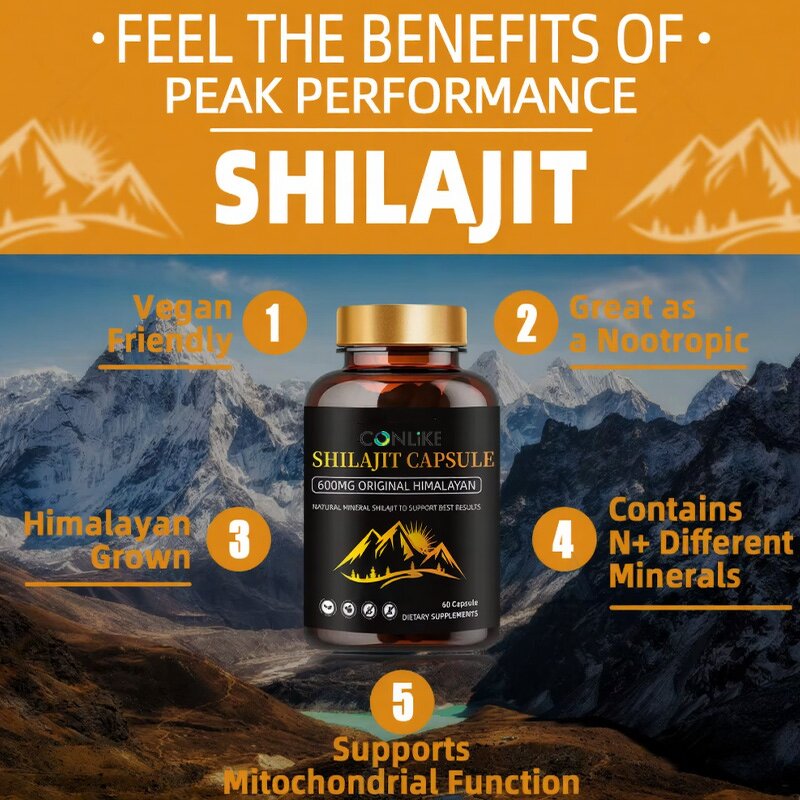 Capsule Manufacturer - Shilajit Pure Organic Low-Carb Energy Immunity 60 Capsules