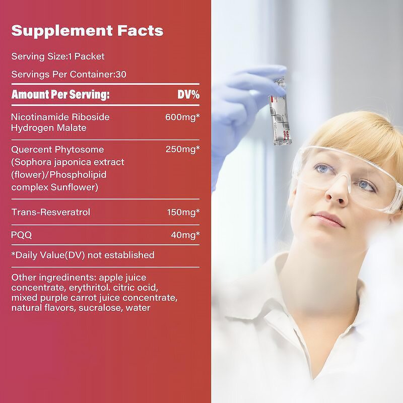 NAD+ Supplement Manufacturer - Berry Flavored High Concentration Nicotinamide Antioxidant