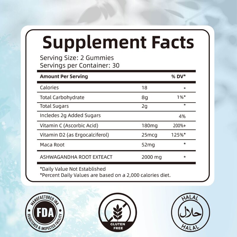 Gummy Manufacturer - Unique Design Customized Ashwagandha Vegan Sleep Health